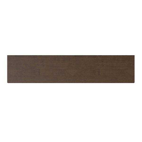 Harper - 4 Shelf Low Bookcase - Walnut Brown