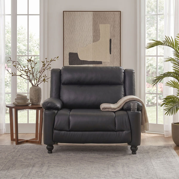 Tufted Design Wide Manual Recliner Chair