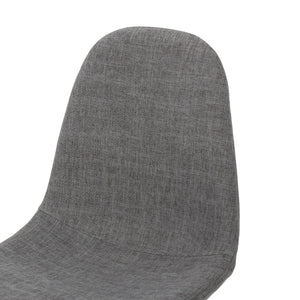 Modern Minimalist Fabric Dining Chair With Iron Legs