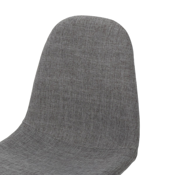 Modern Minimalist Fabric Dining Chair With Iron Legs