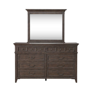 Paradise Valley - Dresser & Mirror - Saddle Brown