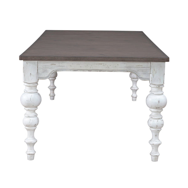 River Place - Rectangular Leg Table - Riverstone White & Tobacco