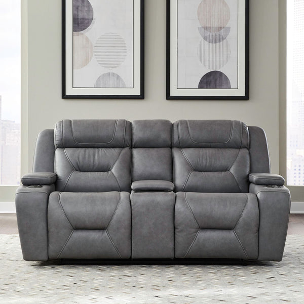 Chapman - Loveseat With Console P2 & ZG - Aline Blue Gray