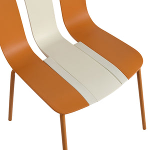 Modern Striped Blocking Single Chairs (Set of 4)
