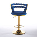 Modern Bar Chair With Iron Tube Legs, Soft Cushions And Comfortable Backrest (Set of 2)