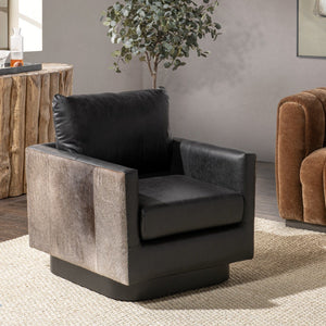 Lathe - Leather/Hide Accent Chair