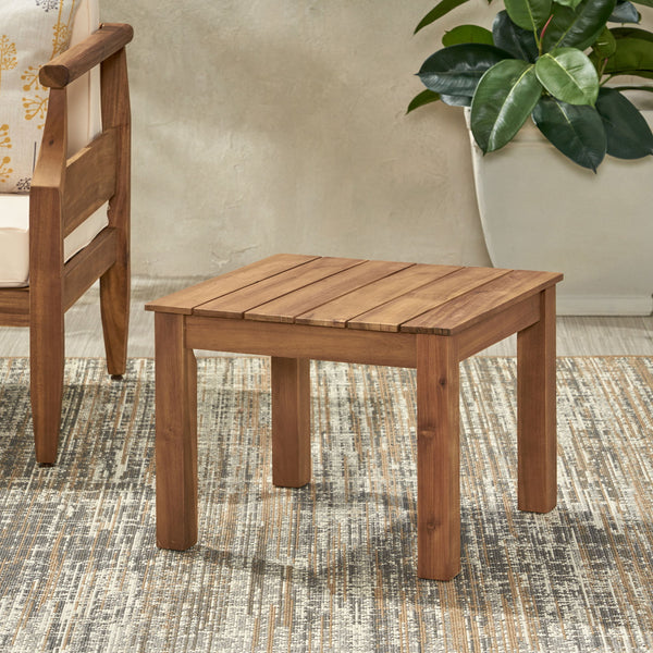 Halcyon - Outdoor Side Table With Slat Design