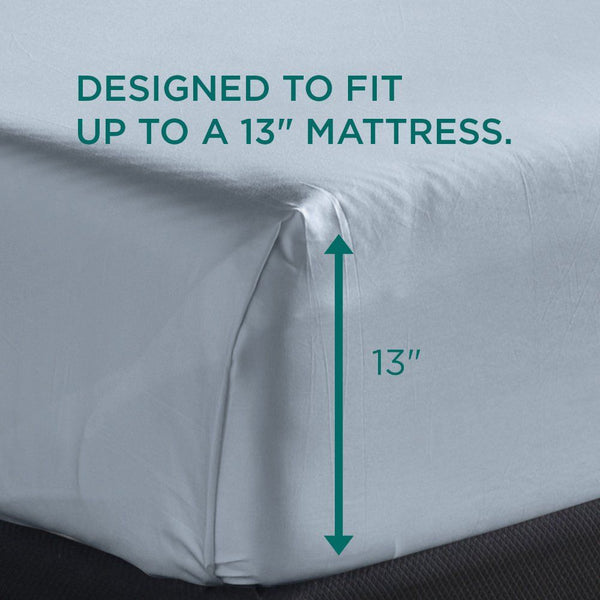 Tempur-Adapt - Tempur-Adapt Luxe Egyptian Cotton Sheets - Sleepy Blue