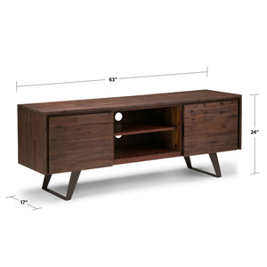 Lowry - TV Media Stand - Distressed Charcoal Brown