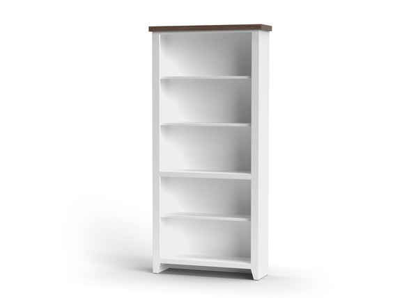 High 5 Shelf Bookcase - Jasmine Whitewash / Barnwood