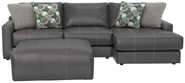 Minori - Italian Leather Sofa / Chaise And Cocktail Ottoman