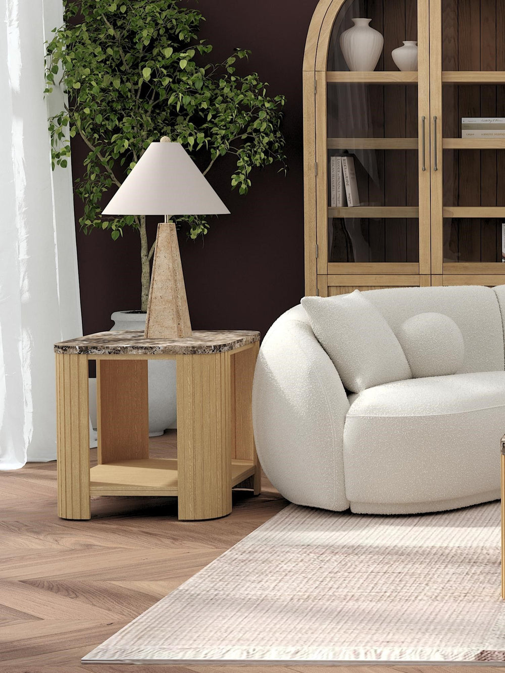 Arlo - End Table - Pale Oak