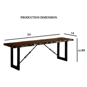 U - Shape Bench With 2 Tone - Black / Walnut