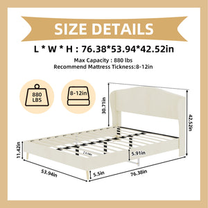 Upholstered Bed, Tufted Headboard, Comfortable Sleep