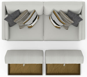 Trevor - Extra Deep Oversized Sofa With Included Storage Cocktail Ottoman