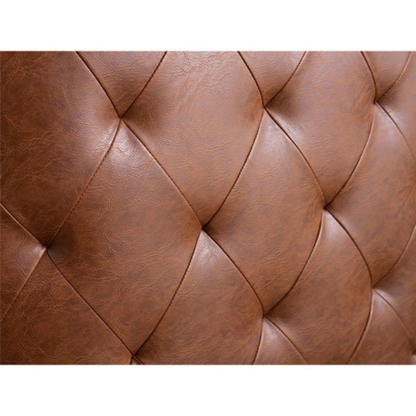 Swivel Chair With Tufted Barrel Design And Nailhead Accents