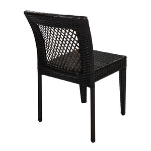 5 Piece Patio Dining Set With Chairs, Outdoor Furniture - Brown Multi / Light Teak