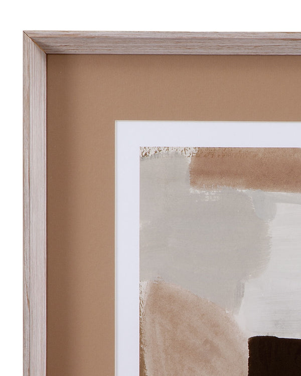 Almondine I Framed Art - Dark Brown