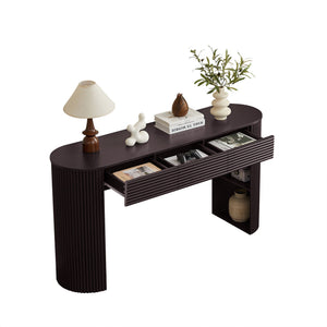 Retro Console Table With Storage, 3 Drawers