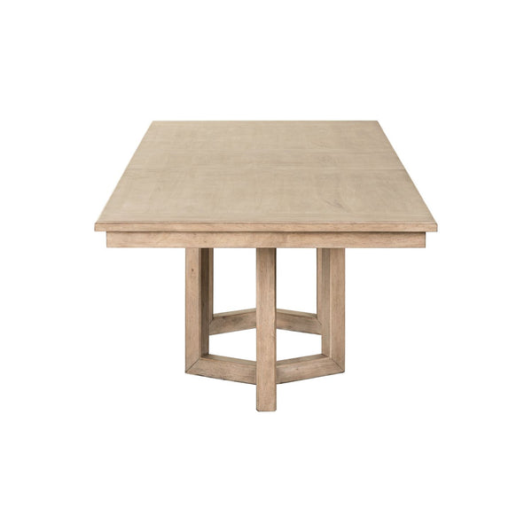 Proximity Place - Double Pedestal Table - Barley Buff