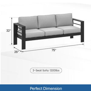 Outdoor Patio Set, All-Weather With Thick Cushions