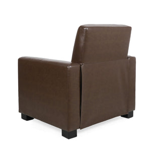 Langseth - Contemporary Tufted Pushback Recliner - Dark Brown