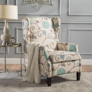 Westeros Wing Back Fabric Upholstered Recliner