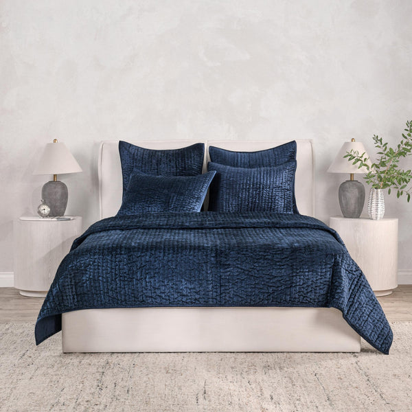 Bari - Velvet Sham - Ocean Blue