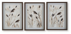 Honslow - Wall Art Set (Set of 3) - Brown / Black / White