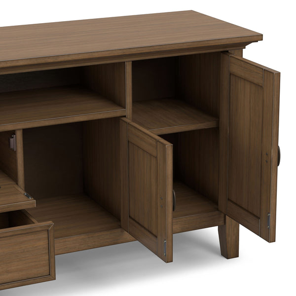 Redmond - TV Media Stand - Rustic Natural Aged Brown