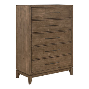 Shaker Lakes - 5 Drawer Chest - Harvest Brown