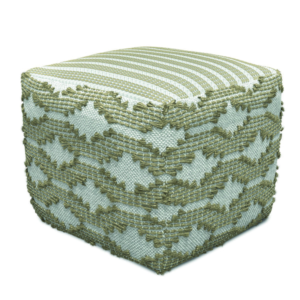 Rowan - Square Pouf Ottoman - Natural