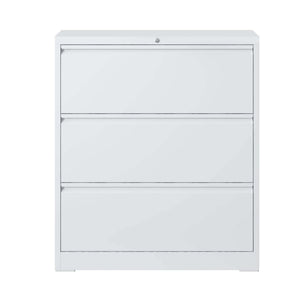 Lateral File Cabinet, Locking Heavy Duty, Anti-Tip Safety Interlock, Vertical Storage For Letter/Legal/A4 Files