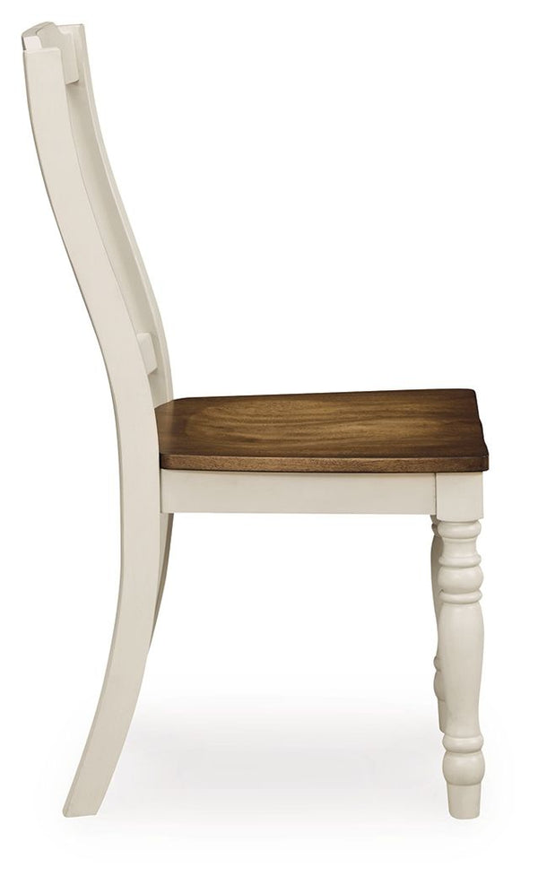 Wirloni - Dining Room Side Chair (Set of 2) - Antique White / Brown