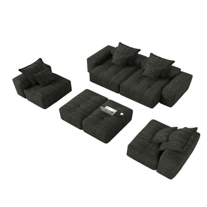 Modern Oversized Diy Combination, Modular Sectional Sofa With Pillows