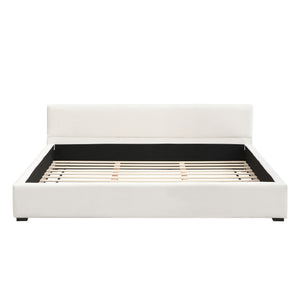 Elegant Wide Edge Bed With Soft Upholstered