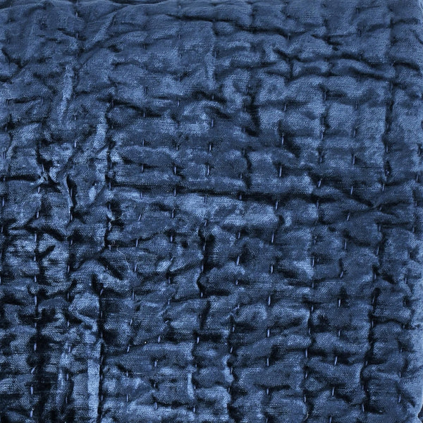 Bari - Velvet Quilt - Ocean Blue