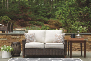 Paradise Trail - Loveseat w/Cushion - Medium Brown