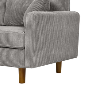 Upholstered Sectional With Toss Pillows