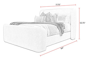 Shiloh - Wingback Upholstered Bed