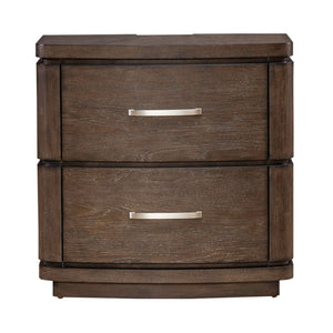 Cascade Falls - Nightstand With Charging Station - Satin Espresso