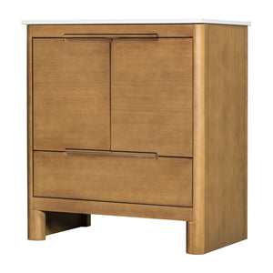 Softened Modern Bathroom Vanity With Sink