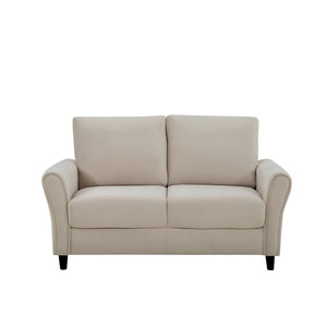 Patricia - Curved Arm Loveseat Sofa
