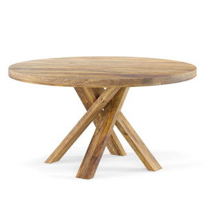 Crossings - Downtown Round Dining Table With 4 Upholstered Chairs - Amber & Gray
