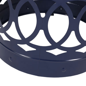Outdoor Metal Large End Table, Modern Design