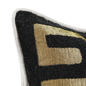 Radiant Oasis - 12" x 16" Dala Pillow - Black / Gold