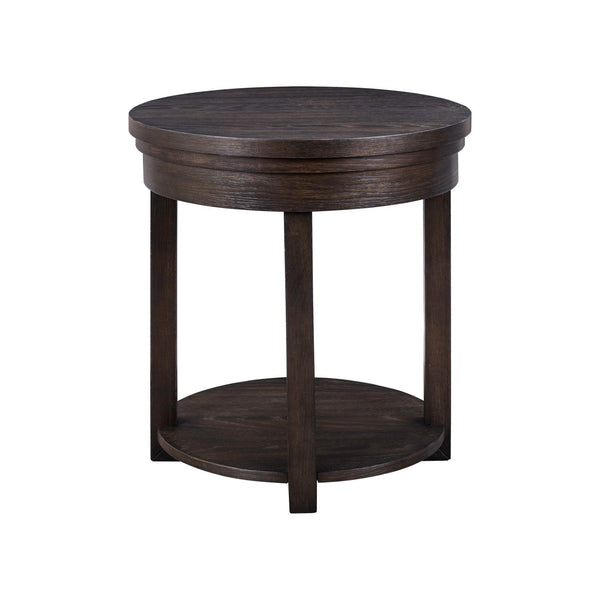 Weston - Round End Table - Peppercorn