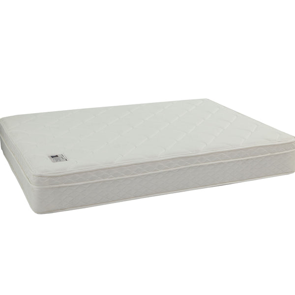 9" Size Bed Mattress With Bonnell Coil Inner Spring And 2.5" Euro Top Foam + Spring Material - White - Full