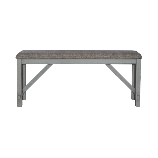 Newport - Counter Height Dining Bench - Smokey Gray / Carbon Gray