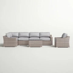 Stylish Sofa Seating Group With Cushions Perfect For Outdoor Gatherings